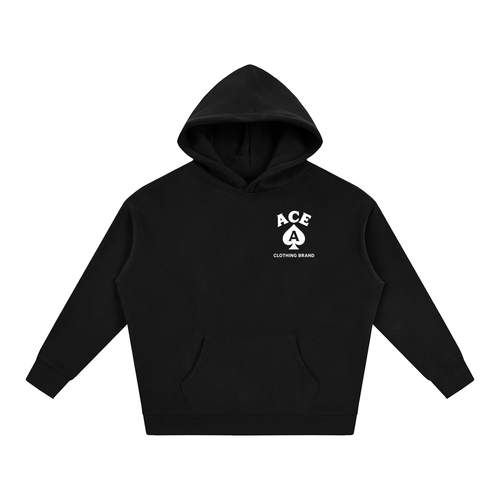 Cards Hoodie by Ace Clothing — 350 g/m² card-print hoodie in Black