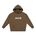 Flower Hoodie by Ace Clothing — 350 g/m² flower-print hoodie in Brown