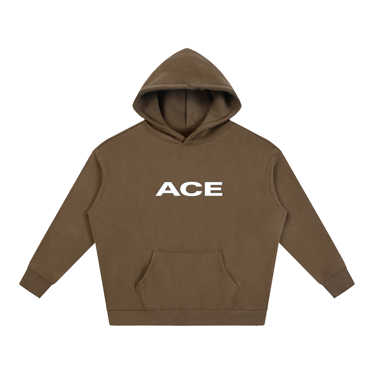 Flower Hoodie by Ace Clothing — 350 g/m² flower-print hoodie in Brown
