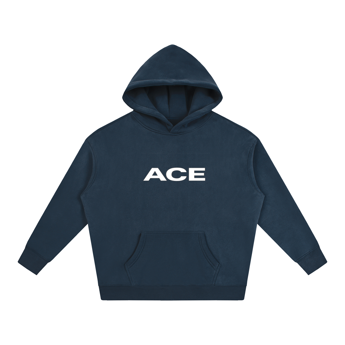 Flower Hoodie by Ace Clothing — 350 g/m² flower-print hoodie in Navy Blue