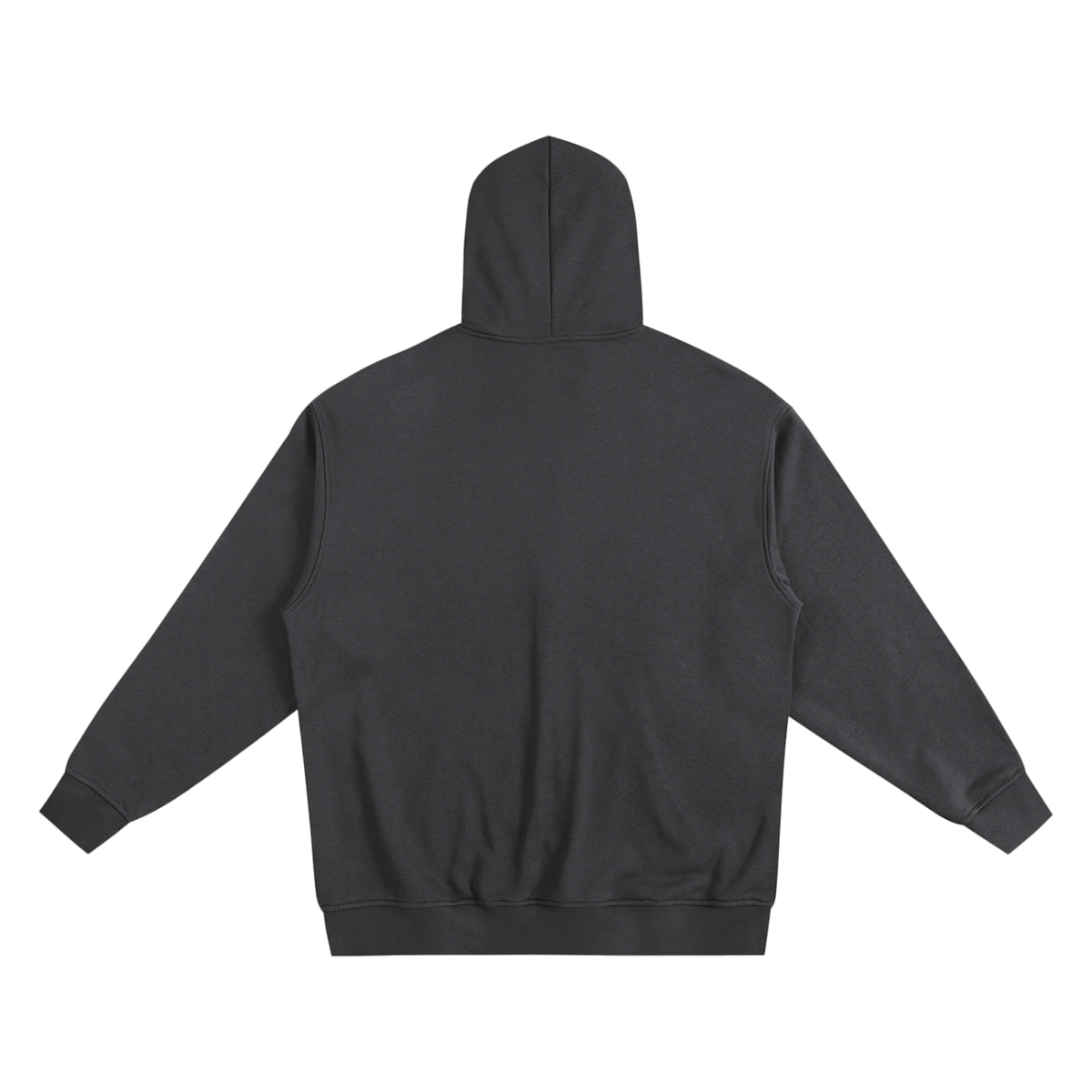 Ace Zip-Up by Ace Clothing — 400 g/m² heavyweight zip hoodie in Dark Gray, back view