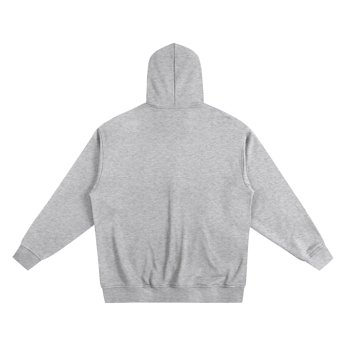 Ace Zip-Up by Ace Clothing — 400 g/m² heavyweight zip hoodie in Flower Gray, back view