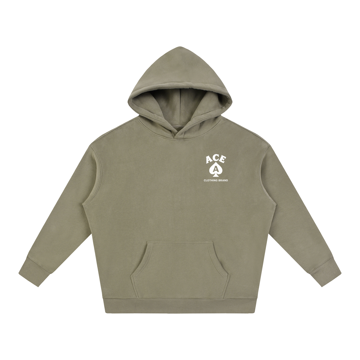 Rose Hoodie by Ace Clothing — 350 g/m² rose-print hoodie in Gray Coffee