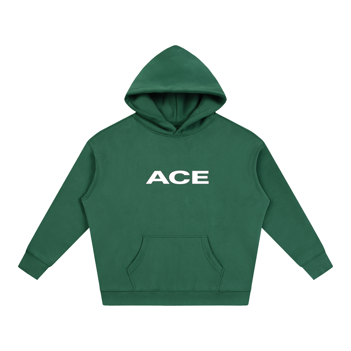 Flower Hoodie by Ace Clothing — 350 g/m² flower-print hoodie in Eden Green