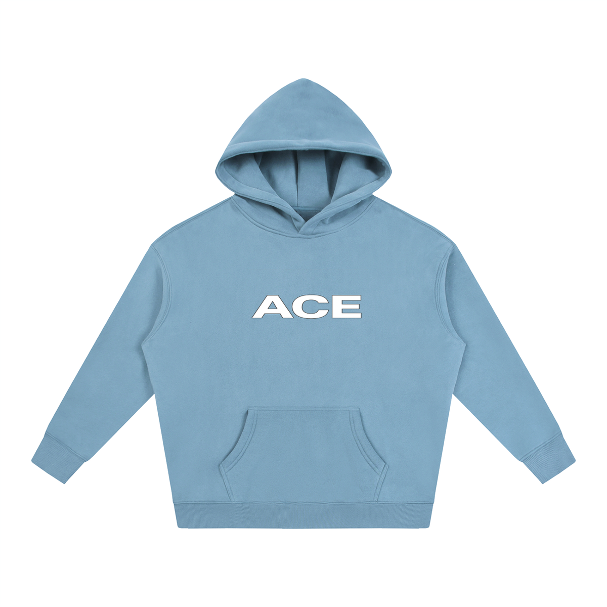 Flower Hoodie by Ace Clothing — 350 g/m² flower-print hoodie in Medium Blue