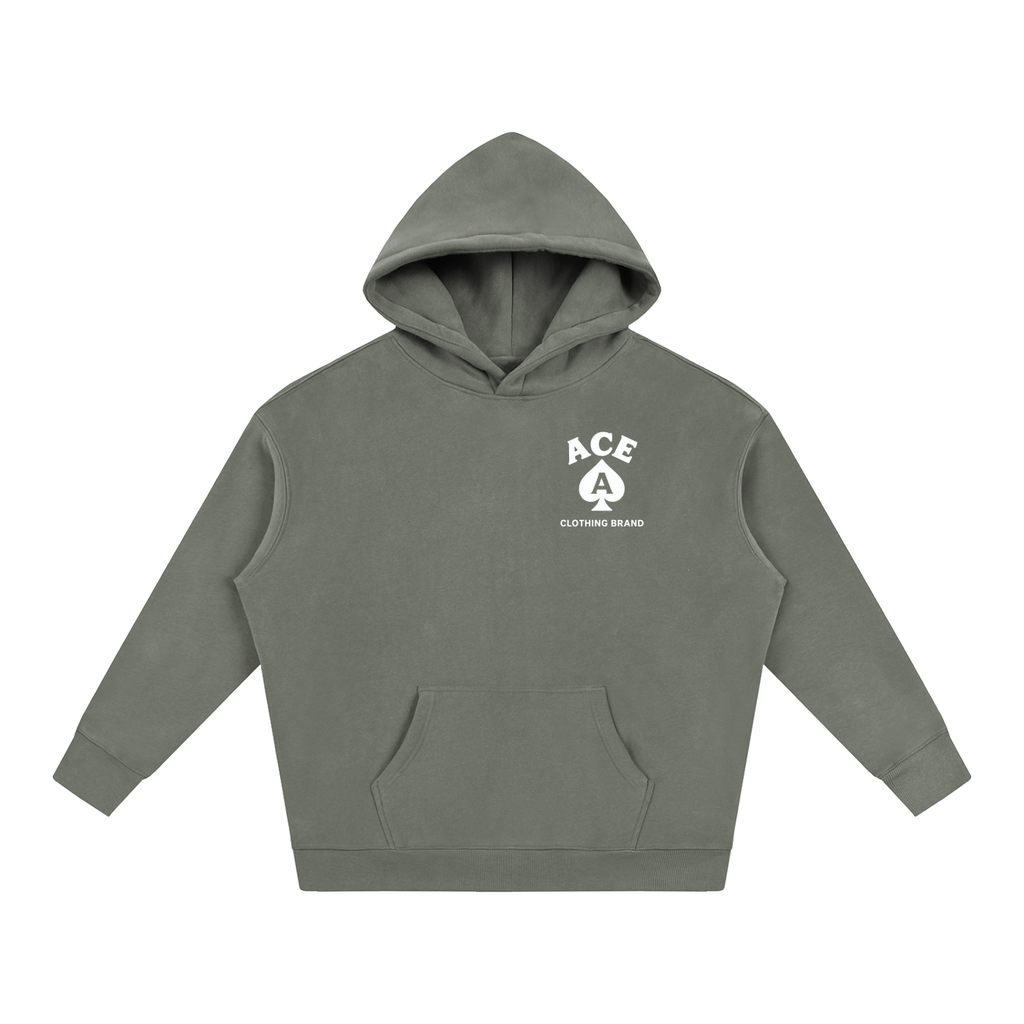 Cards Hoodie by Ace Clothing — 350 g/m² card-print hoodie in Gray