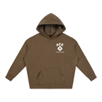 Cards Hoodie by Ace Clothing — 350 g/m² card-print hoodie in Brown