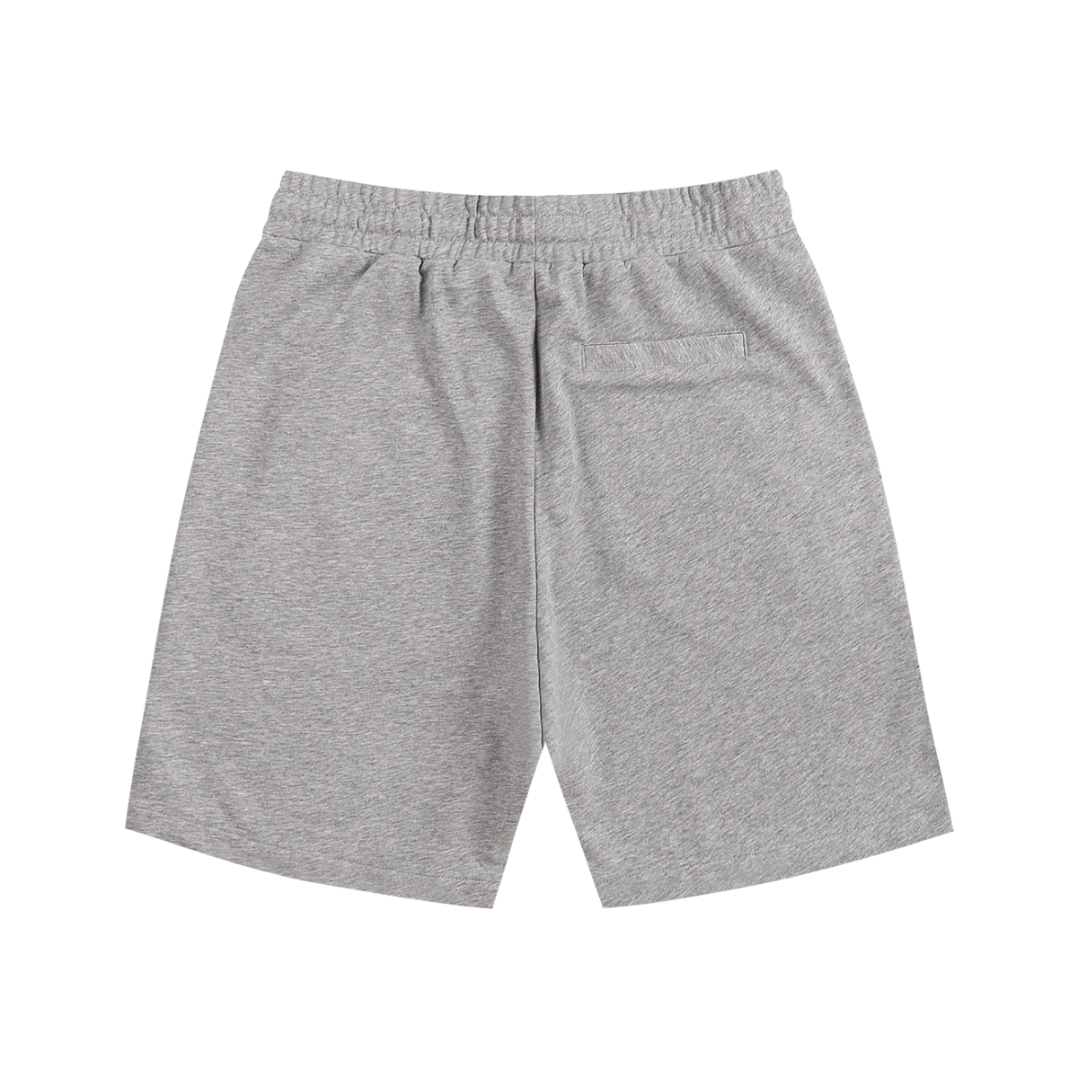 Essential Cotton Shorts by Ace Clothing — 320 g/m² cotton drawstring shorts in Flower Gray, back view