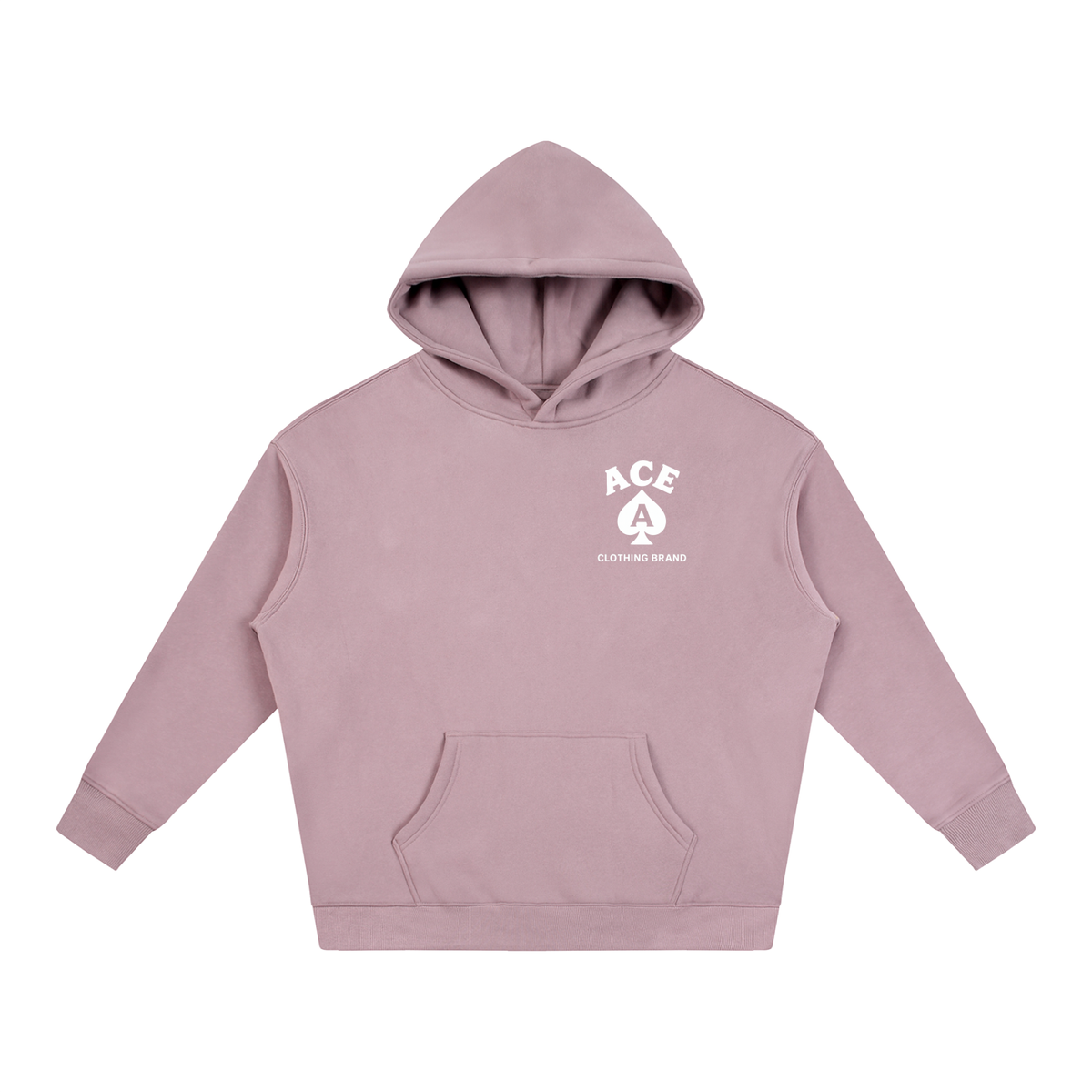 Cards Hoodie by Ace Clothing — 350 g/m² card-print hoodie in Dark Purple