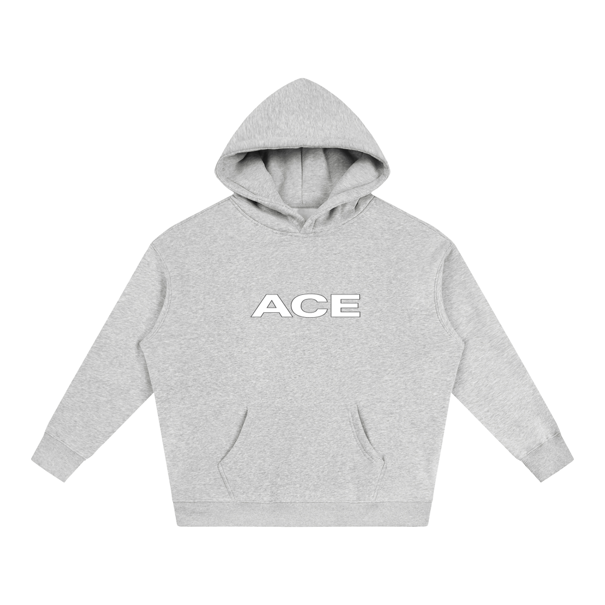 Flower Hoodie by Ace Clothing — 350 g/m² flower-print hoodie in Flower Gray