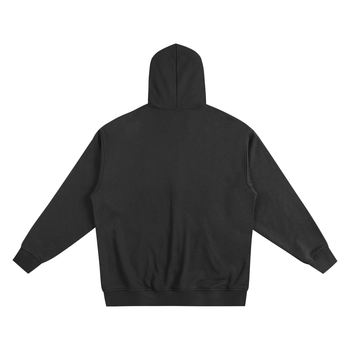 Ace Zip-Up by Ace Clothing — 400 g/m² heavyweight zip hoodie in Black, back view