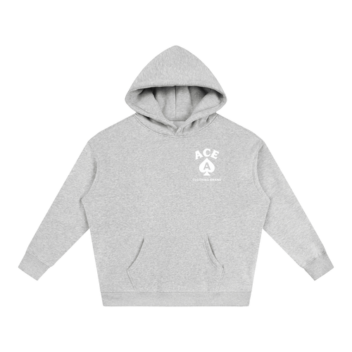 Cards Hoodie by Ace Clothing — 350 g/m² card-print hoodie in Flower Gray