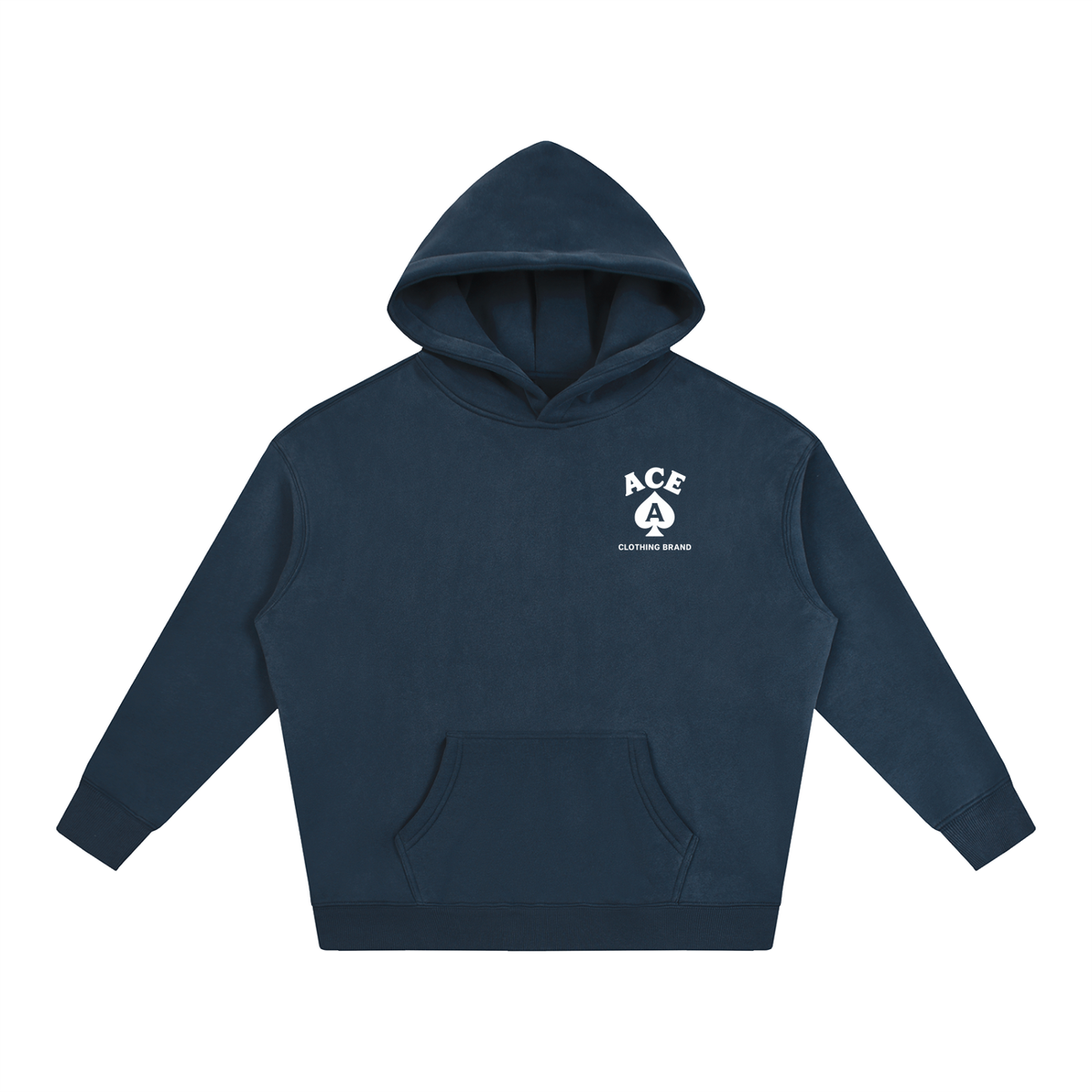 Rose Hoodie by Ace Clothing — 350 g/m² rose-print hoodie in Navy Blue