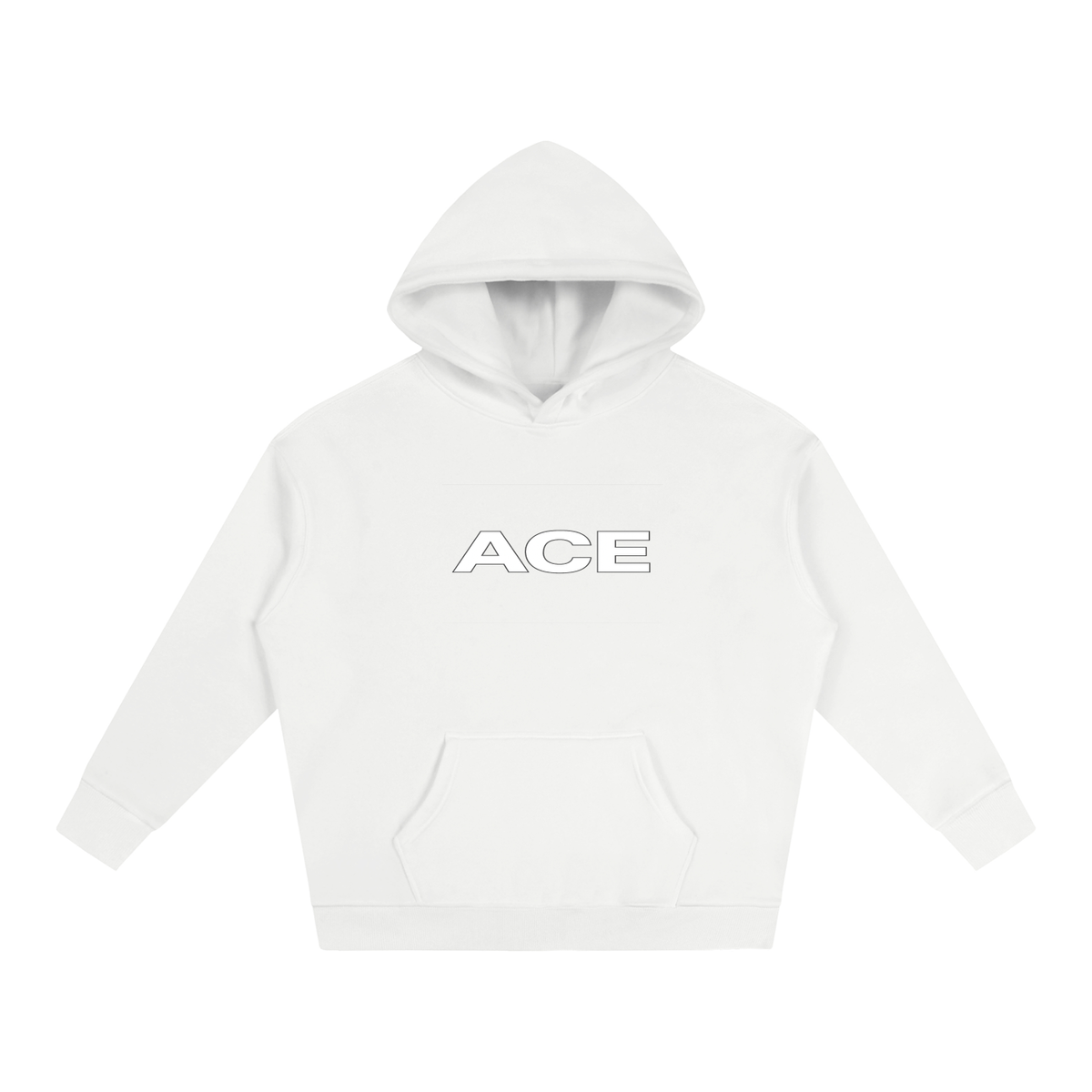 Flower Hoodie by Ace Clothing — 350 g/m² flower-print hoodie in White
